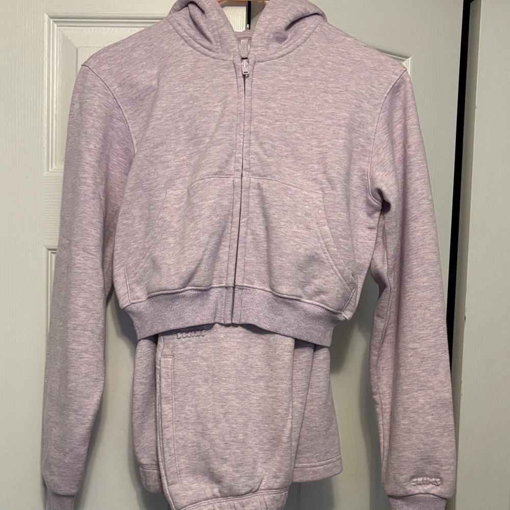 SKIMS💜🩶🤍Purple Heather Hoodie and Pants Set SOLD OUT COLOR